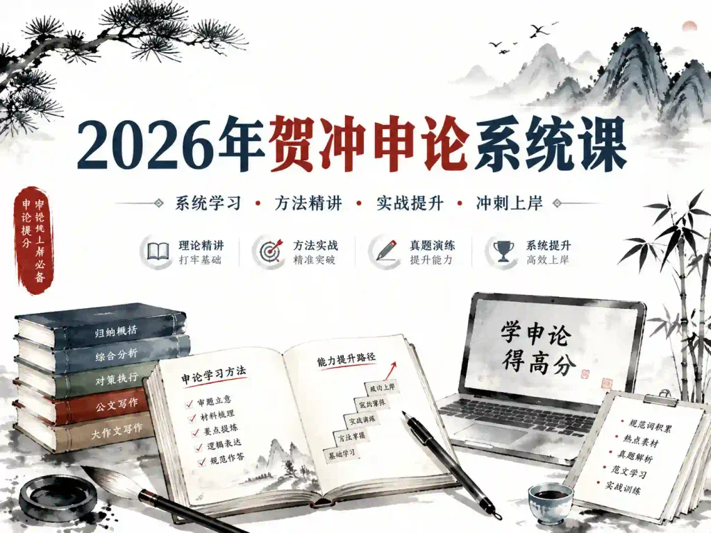 2026年贺冲申论系统课