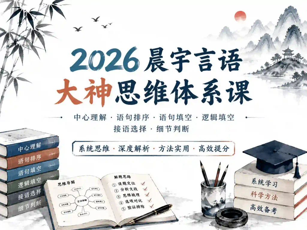 2026晨宇言语大神思维体系课