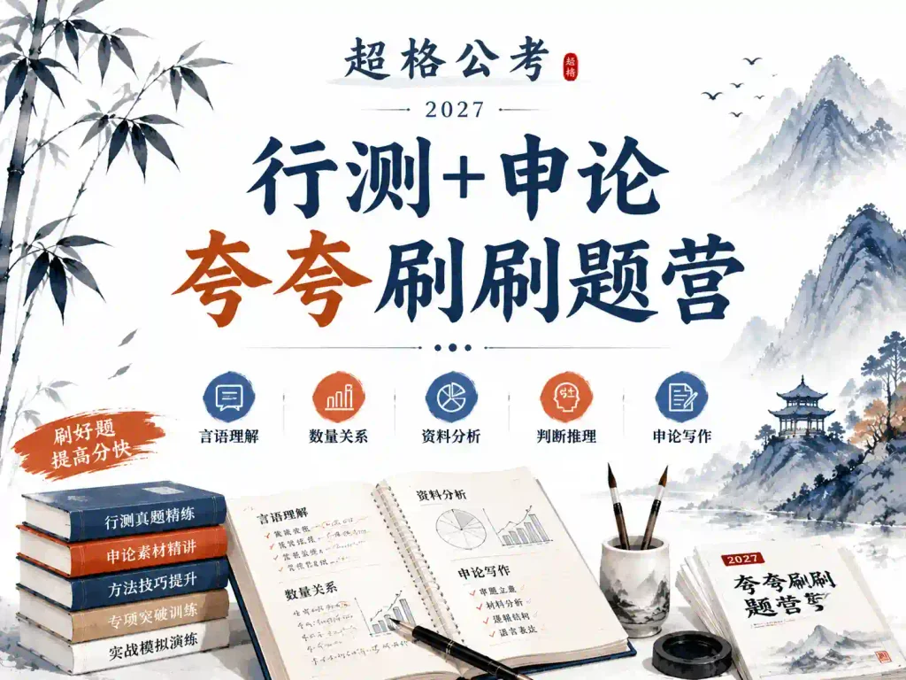 2027年国省考超格行测+申论夸夸刷刷题营