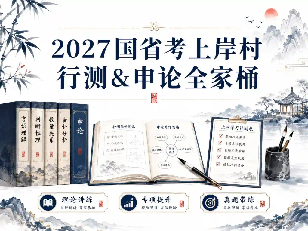 2027国省考上岸村行测&申论全家桶