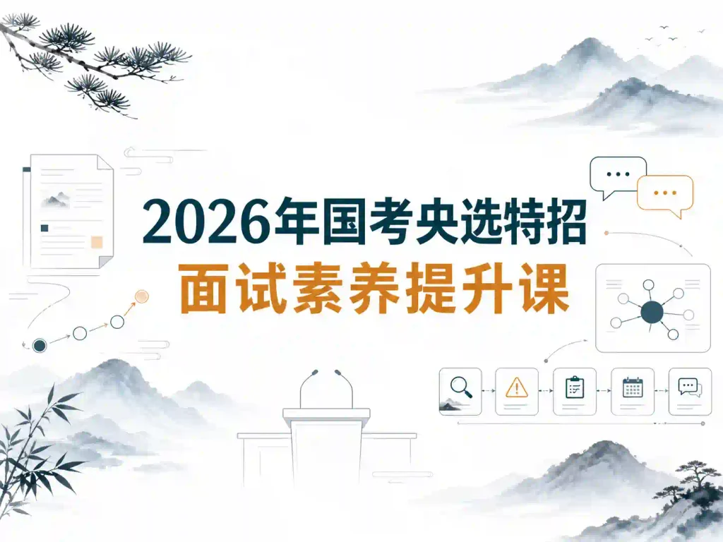 2026年国考央选特招面试素养提升课