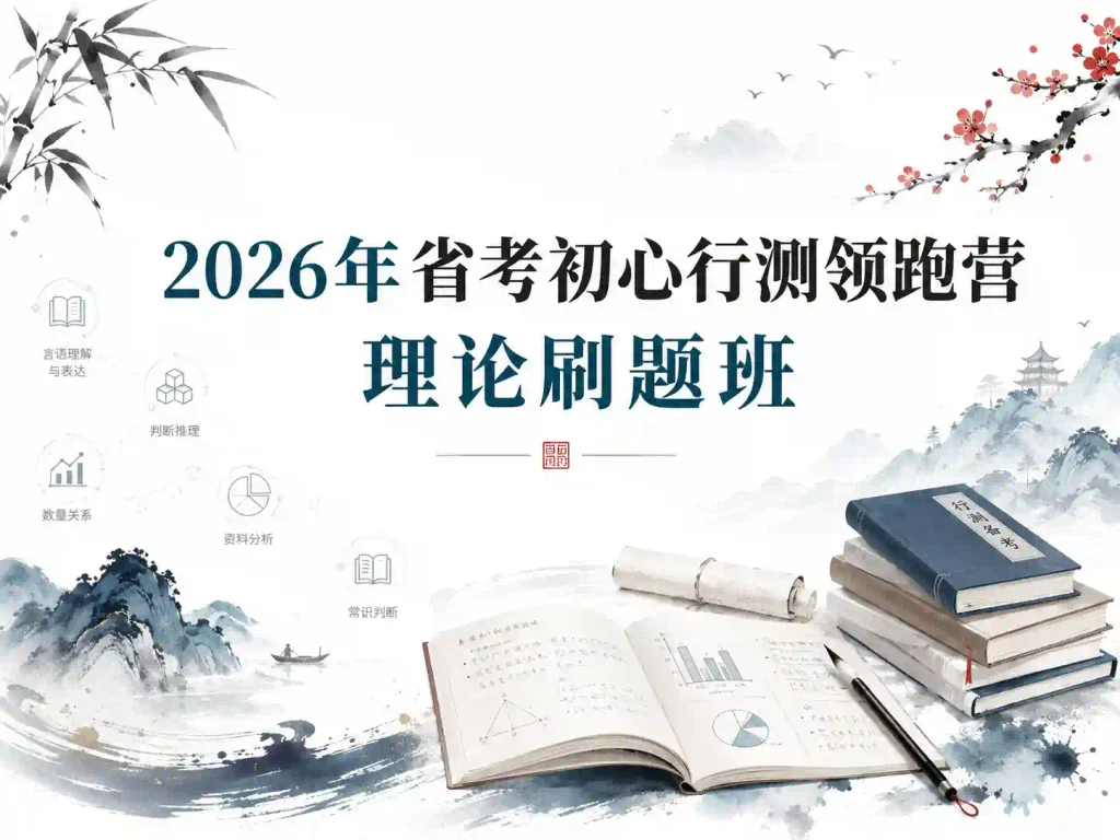 2026年省考初心行测领跑营理论刷题班