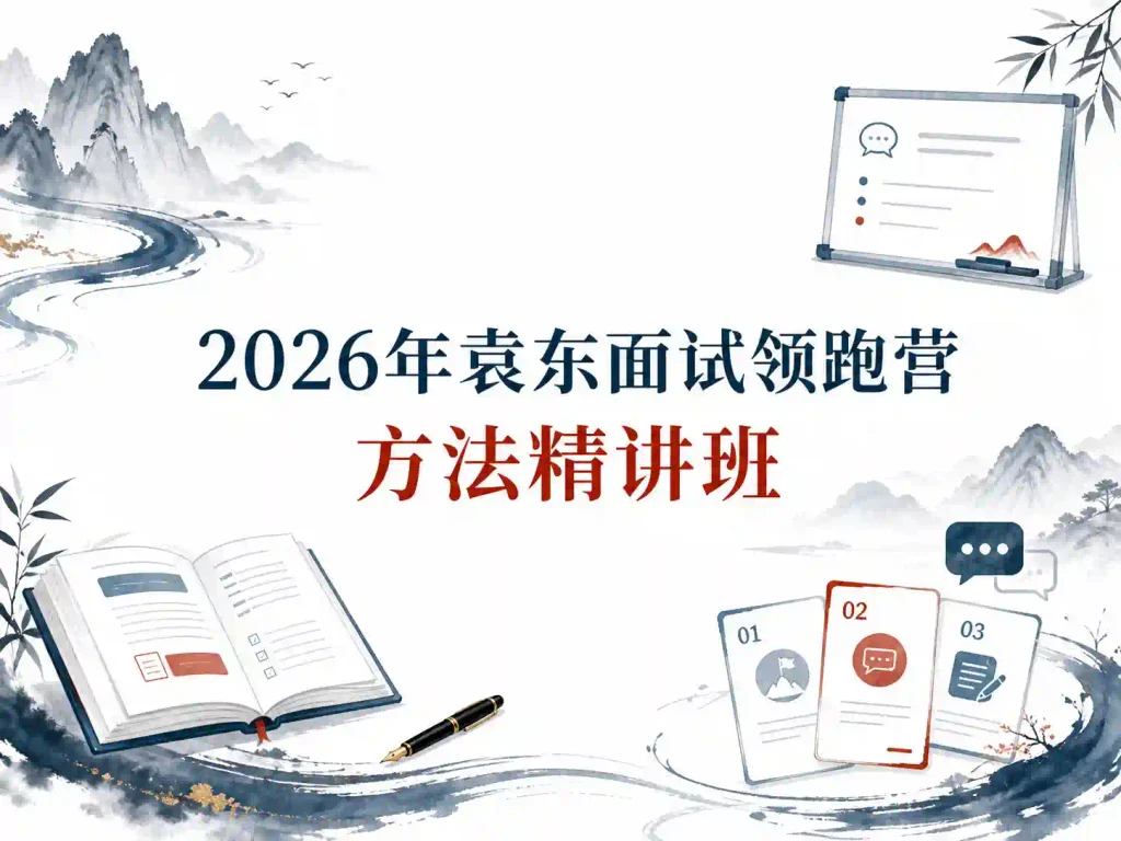 2026年袁东面试领跑营方法精讲班