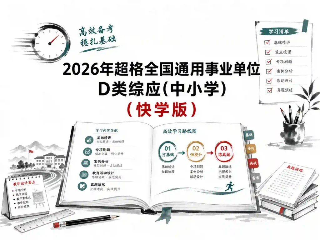 2026年超格全国通用事业单位D类综应(中小学)（快学版）