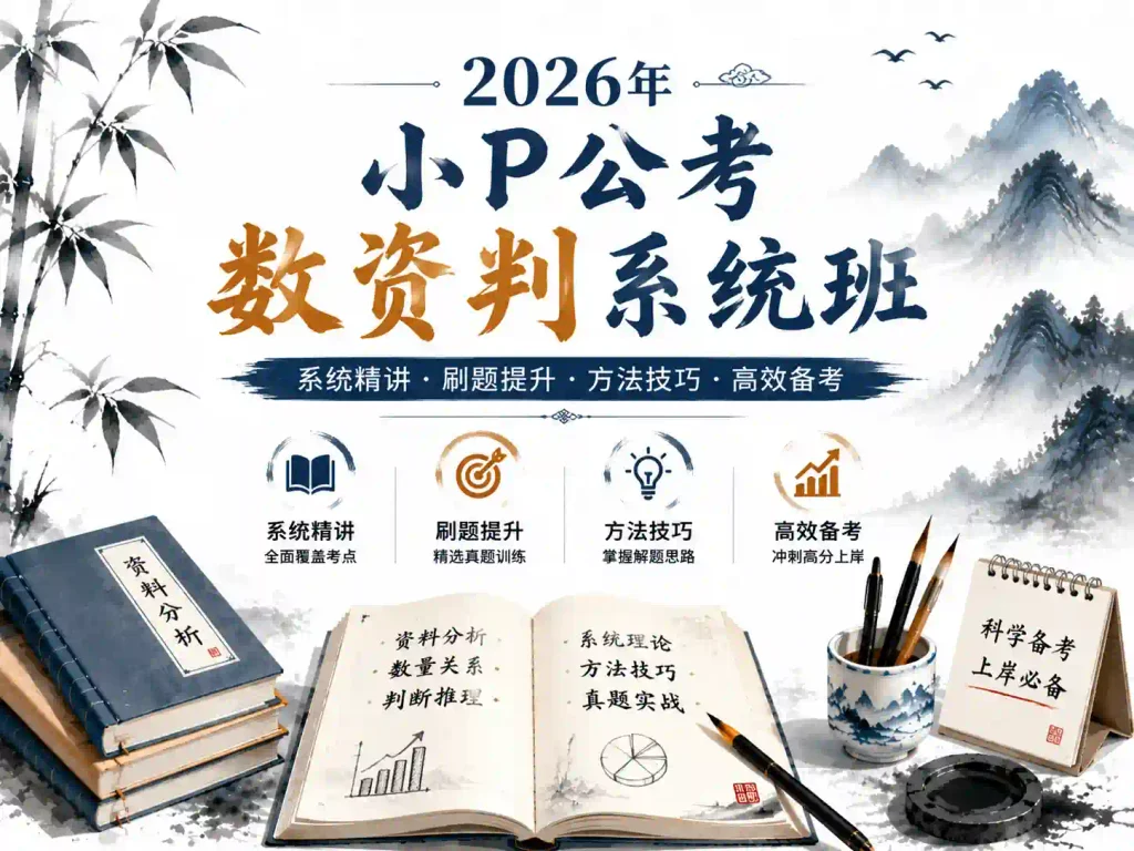 2026年小P公考数资判系统班