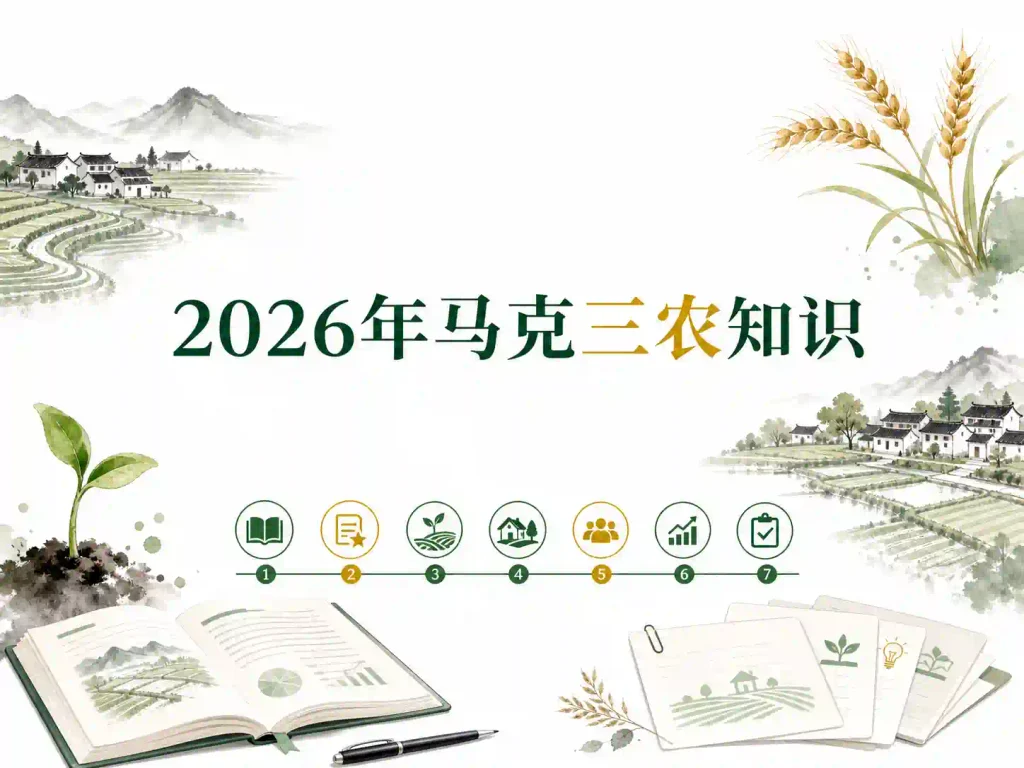 2026年马克三农知识