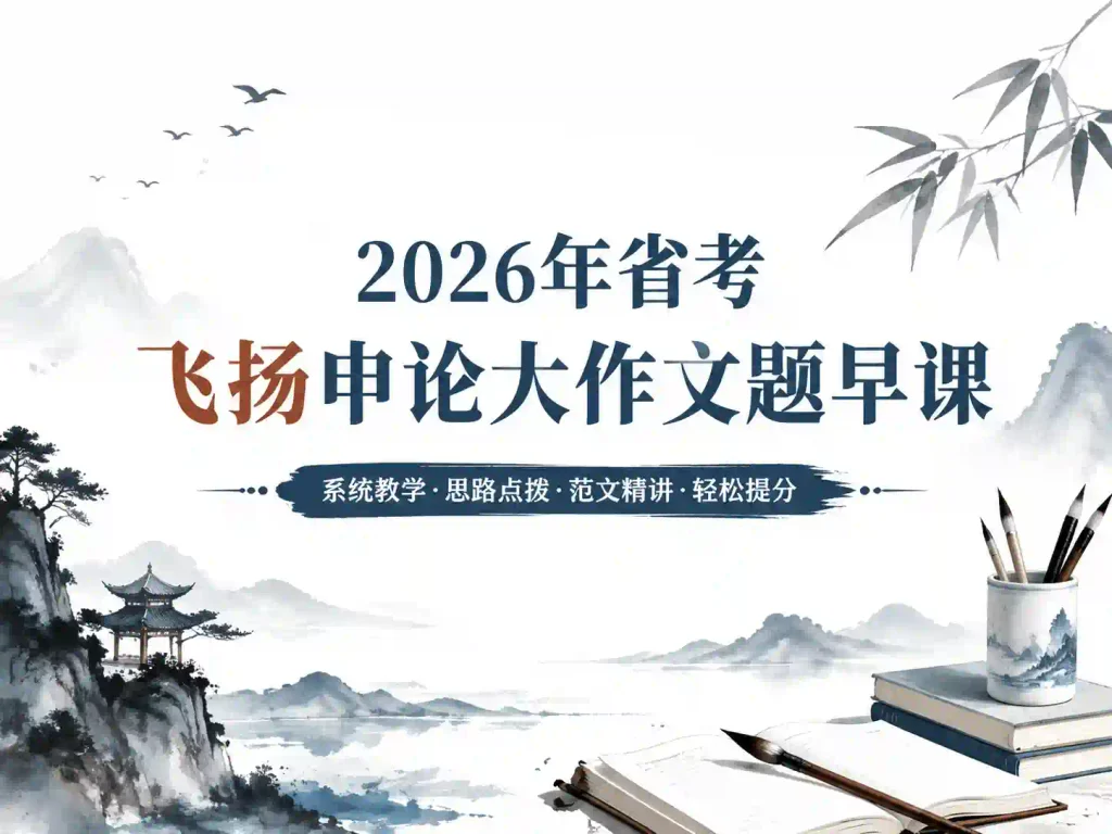 2026年省考飞扬申论大作文题早课