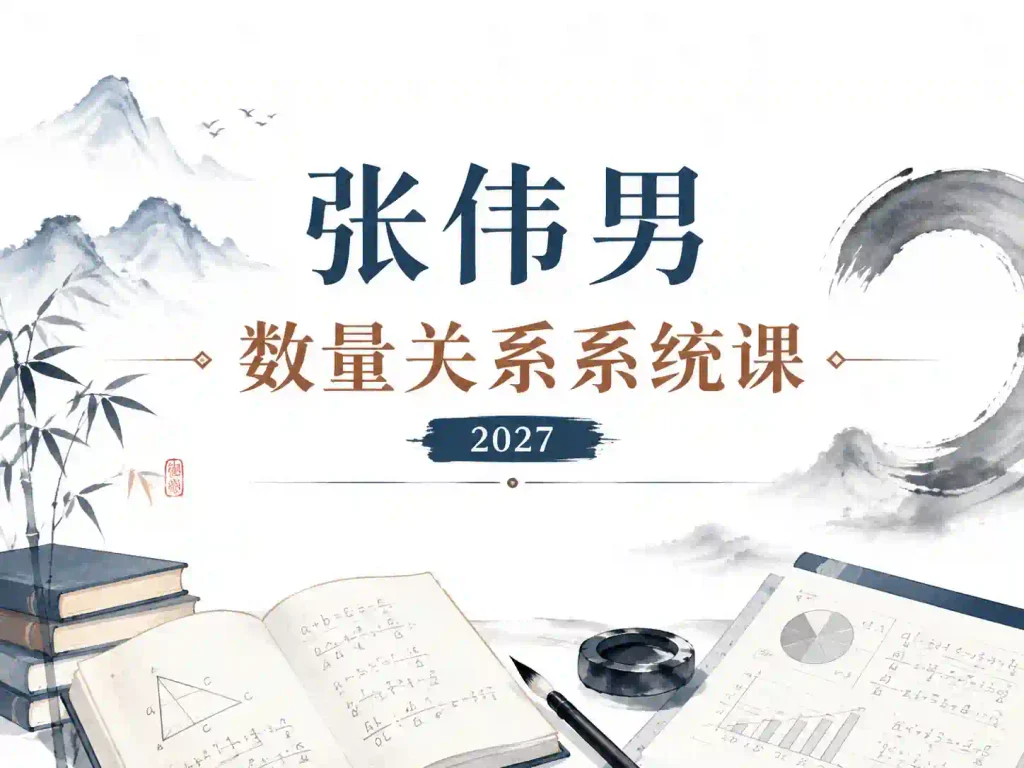 2027年公考张伟男数量关系系统课
