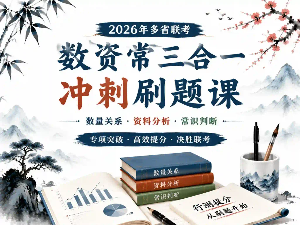 2026年多省联考数资常三合一冲刺刷题课【小Y在日记】