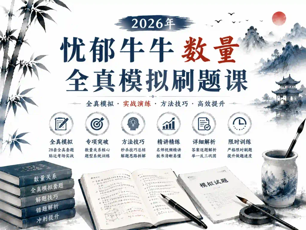2026年忧郁牛牛数量全真模拟刷题课