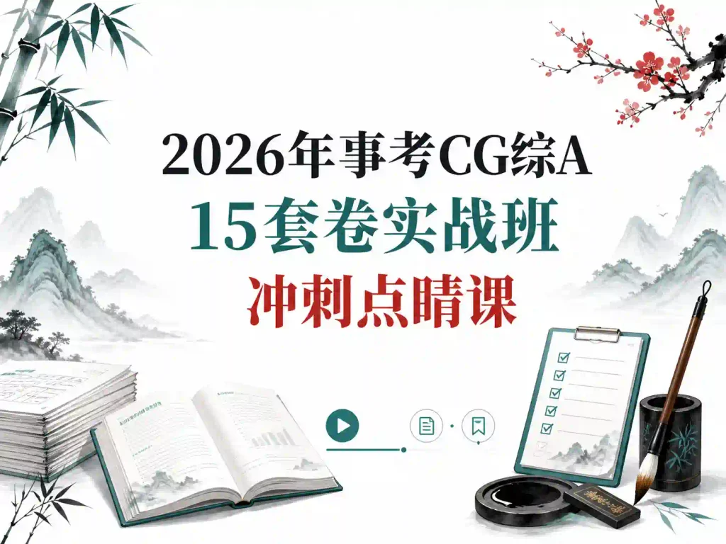 2026年事考超格综A-15套卷实战班&冲刺点睛课