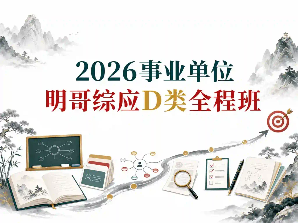 2026事业单位明哥综应D类全程班