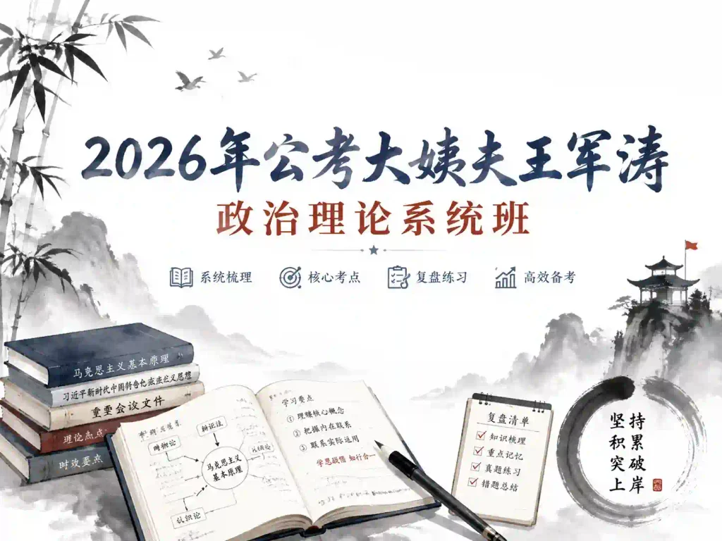 2026年公考大姨夫王军涛政治理论系统班