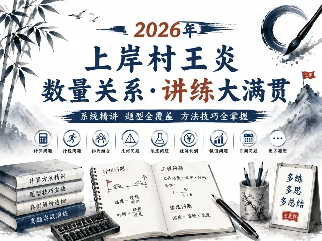 2026年上岸村王炎数量关系·讲练大满贯