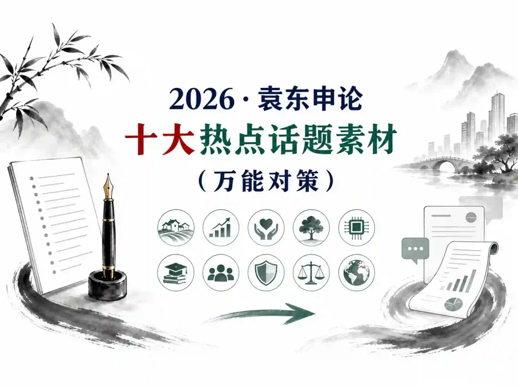 2026袁东申论十大热点话题素材文档（万能对策）