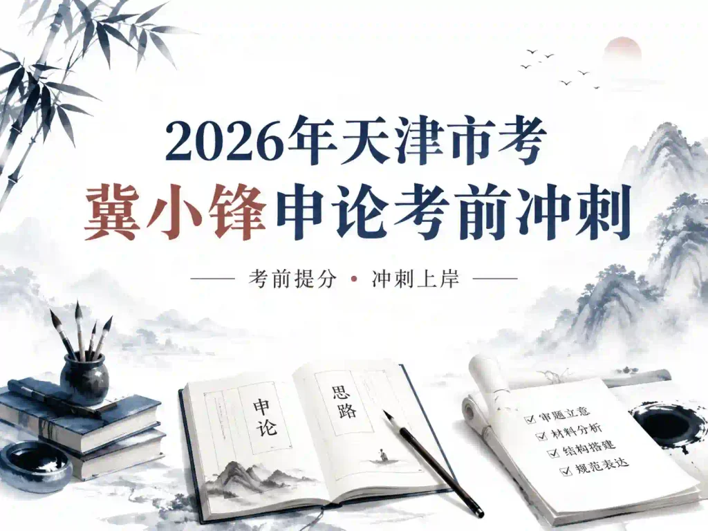2026年天津市考冀小锋申论考前冲刺