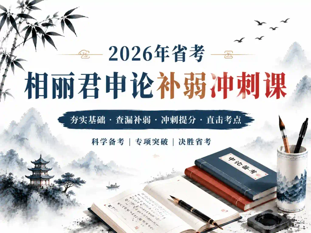 2026年省考相丽君申论补弱冲刺课