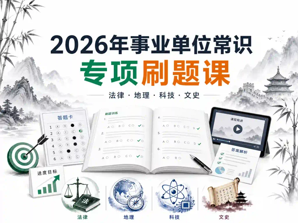 2026年粉笔事业单位常识专项刷题课
