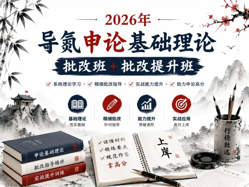 2026年导氮申论基础理论批改班+批改提升班