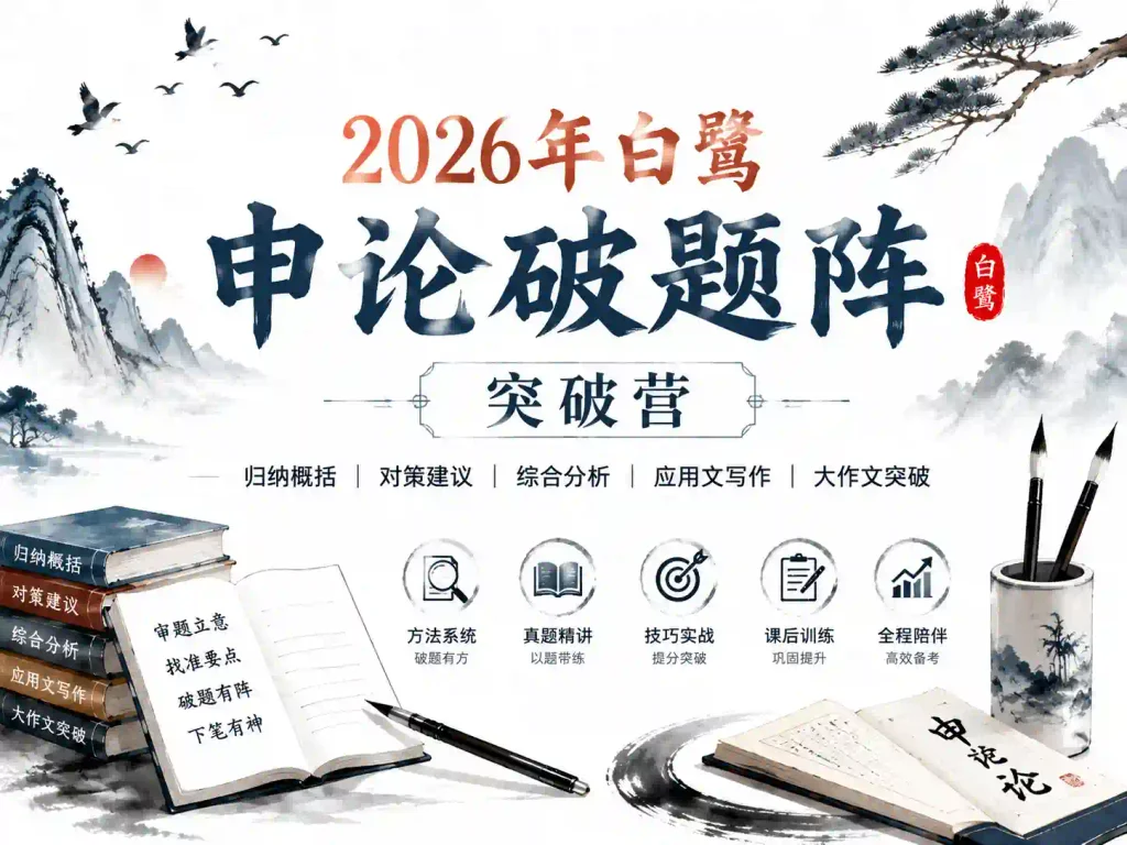 2026年白鹭申论破题阵突破营