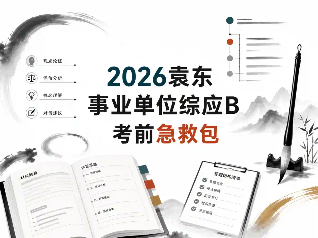 2026袁东事业单位综应B考前急救包