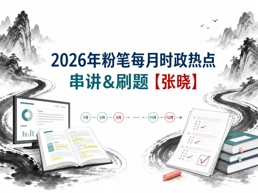 2026年粉笔每月时政热点串讲&刷题【张晓】