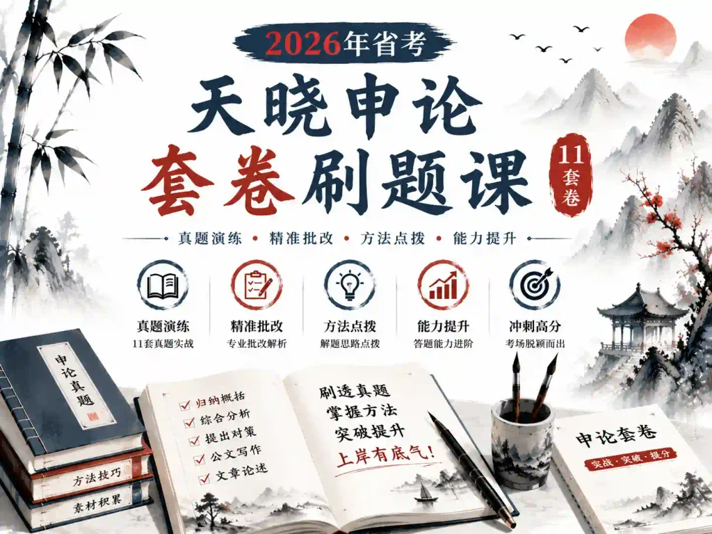 2026年天晓申论套卷刷题课（11套卷）