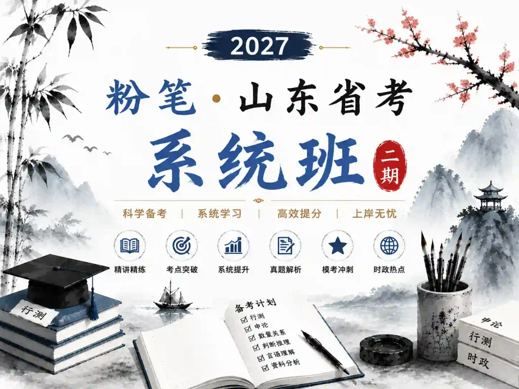 2027粉笔山东省考系统班  二期