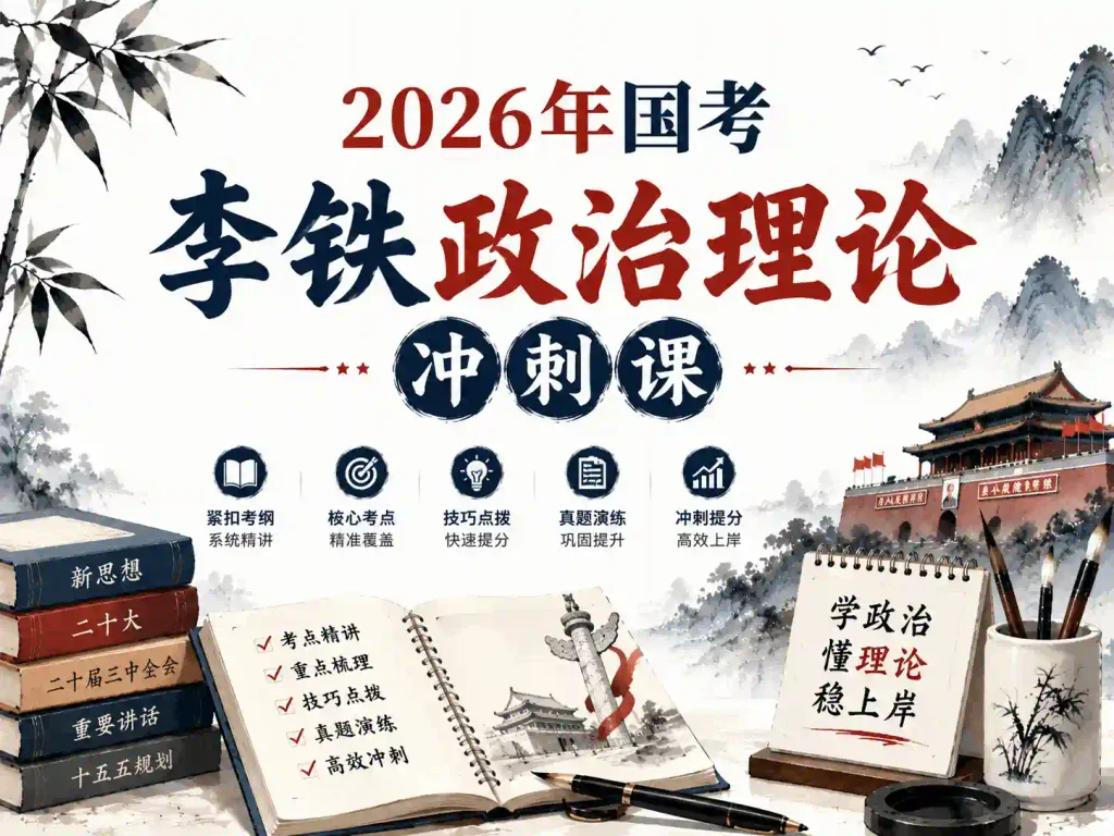 2026年国考李铁政治理论冲刺课