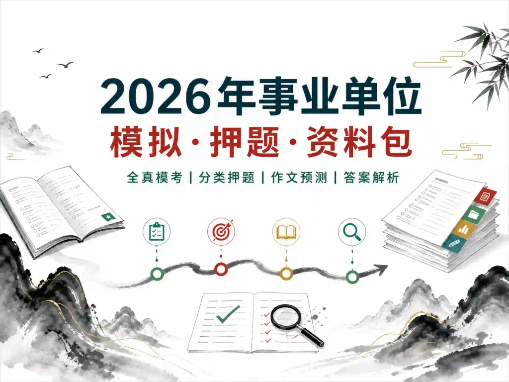 2026年事业单位【模拟&押题&资料包】