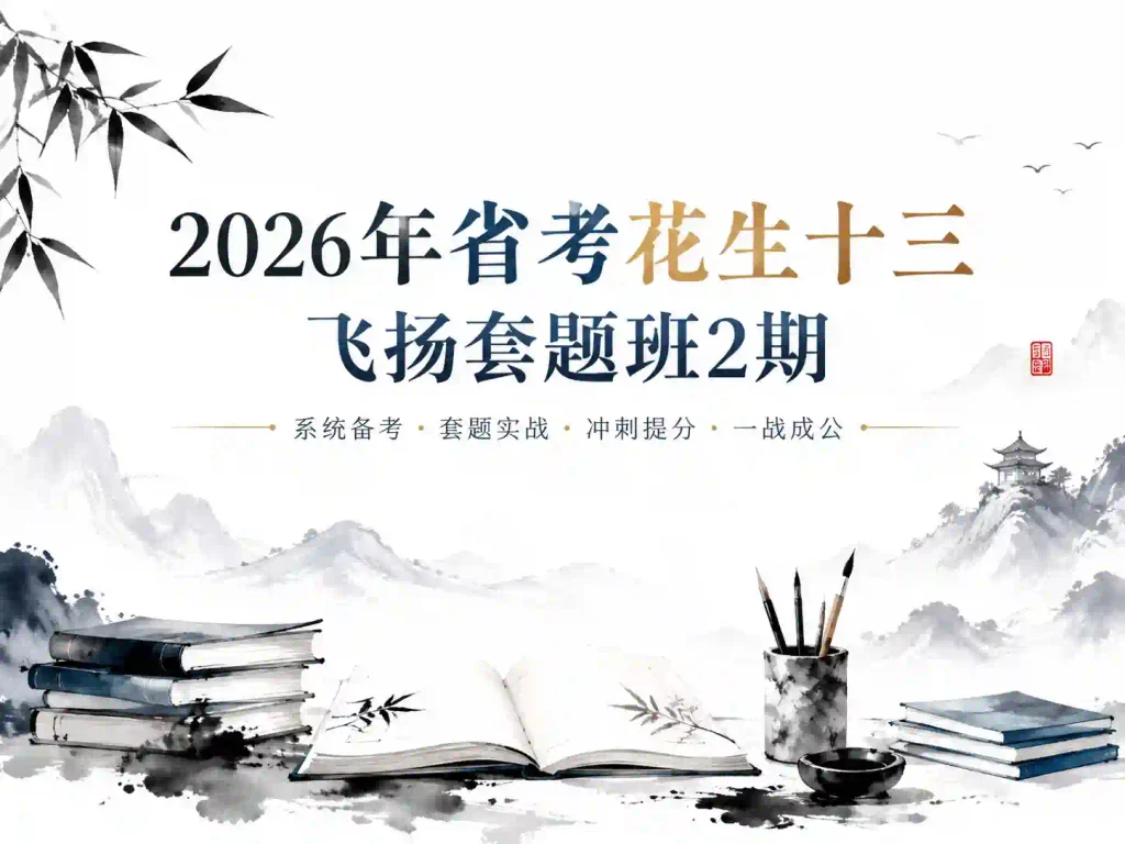 2026年省考花生十三飞扬套题班2期