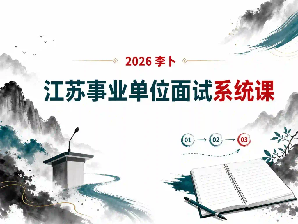 2026李卜江苏事业单位面试系统课