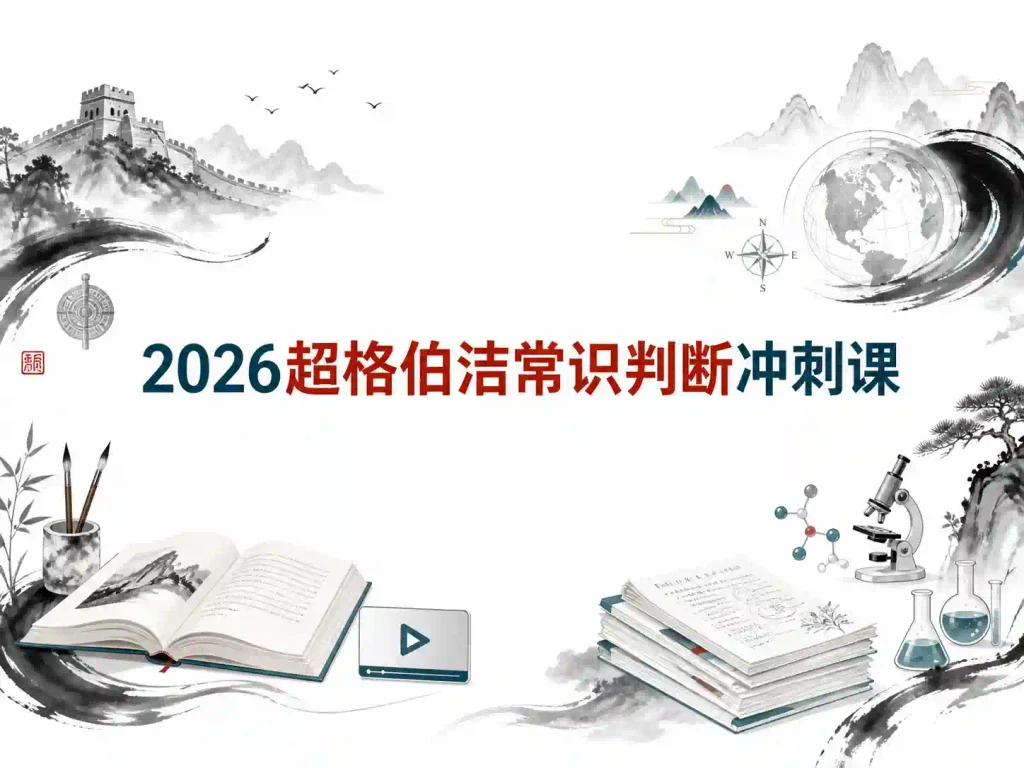 2026超格伯洁常识判断冲刺课