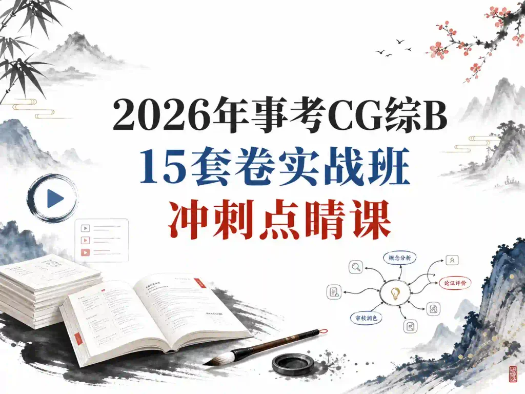 2026年事考超格综B-15套卷实战班&冲刺点睛课