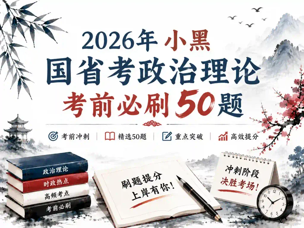 2026年小黑国省考政治理论考前必刷50题