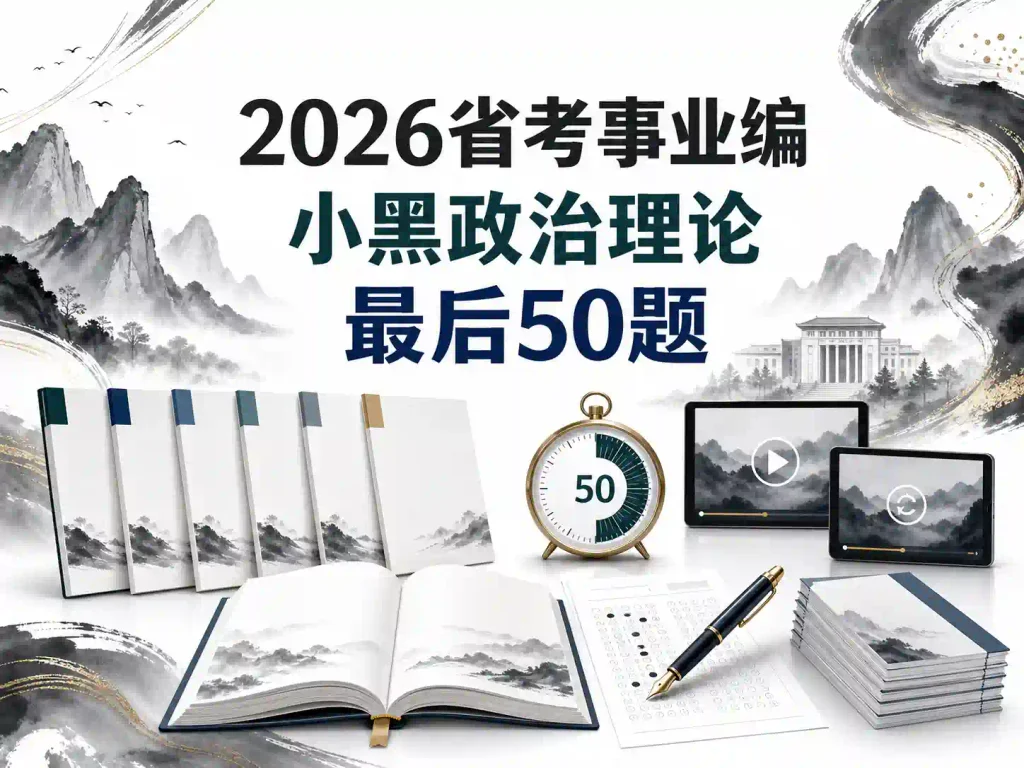 2026省考事业编小黑政治理论最后50题