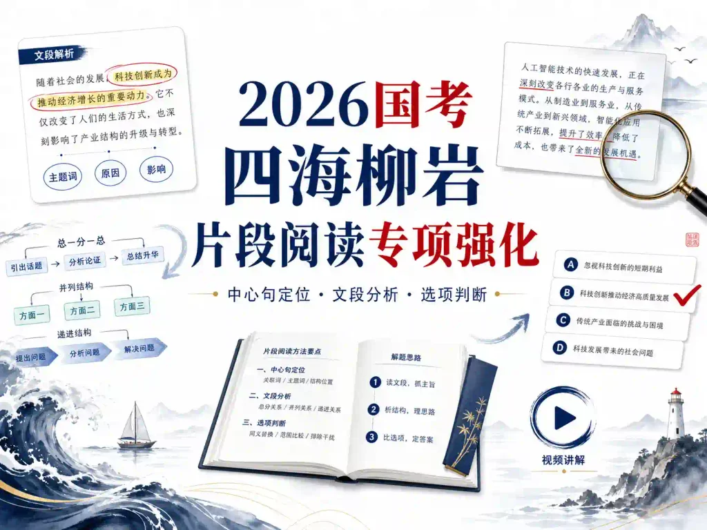 2026国考四海柳岩片段阅读专项强化资料