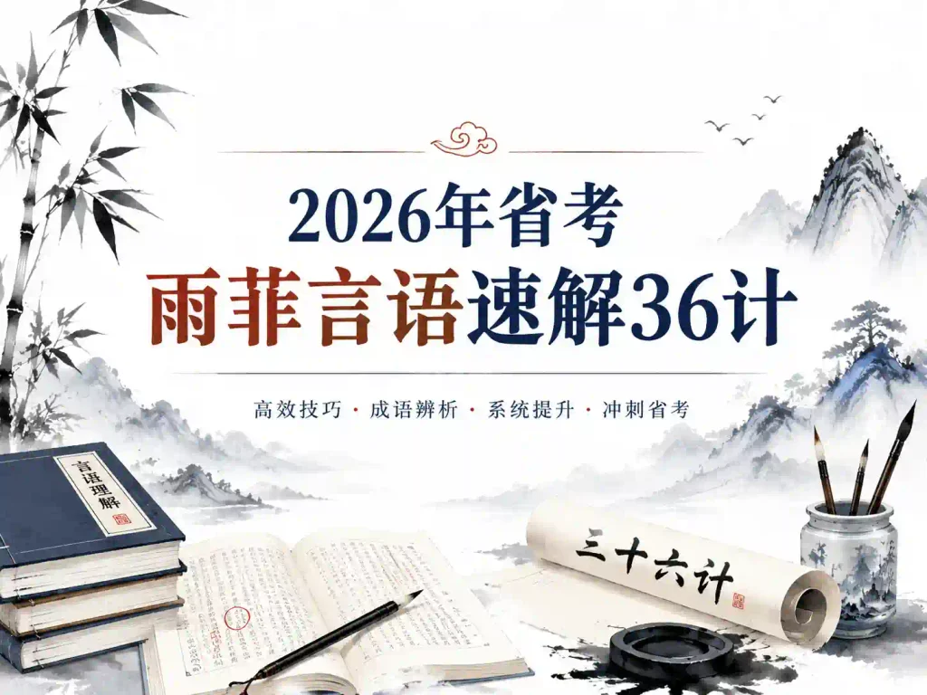 2026年省考雨菲言语速解36计