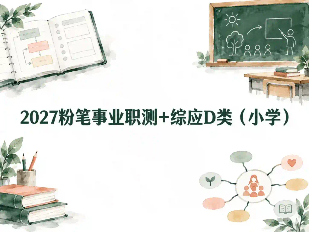 2027粉笔事业职测+综应D类（小学）