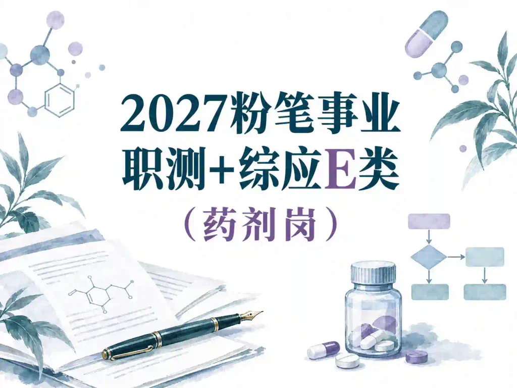 2027粉笔事业职测+综应E类(药剂岗)