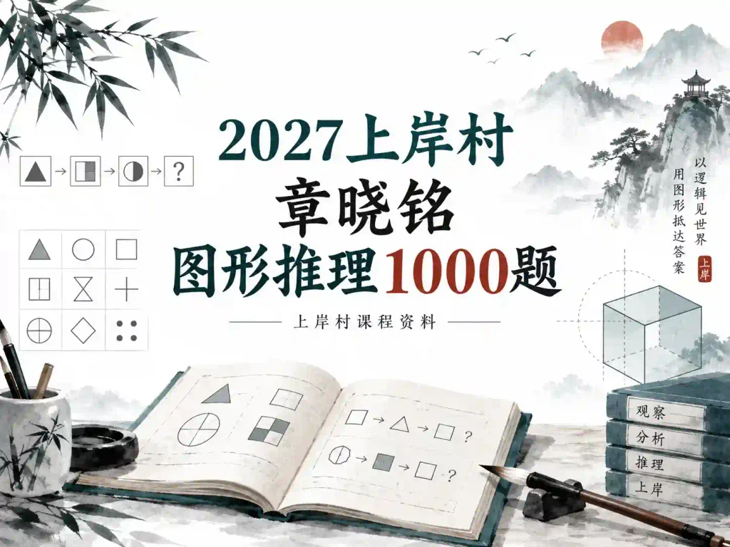 2027上岸村章晓铭图形推理1000题