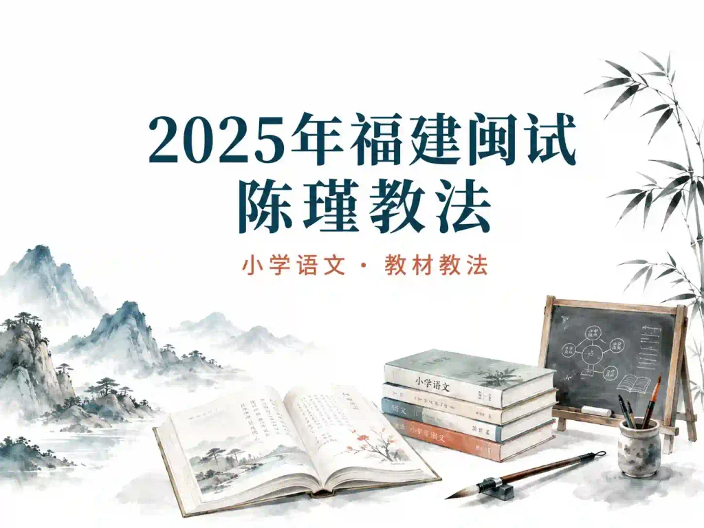2025年福建闽试陈瑾教法