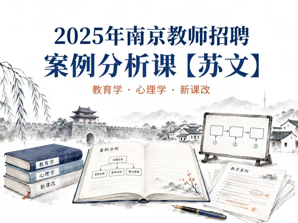 2025年南京教师招聘案例分析课【苏文】