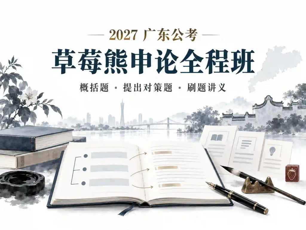 2027年草莓熊广东公考申论全程班
