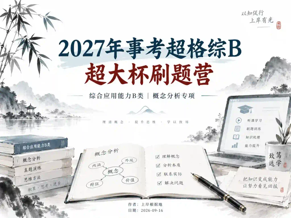 2027年事考超格综B超大杯刷题营