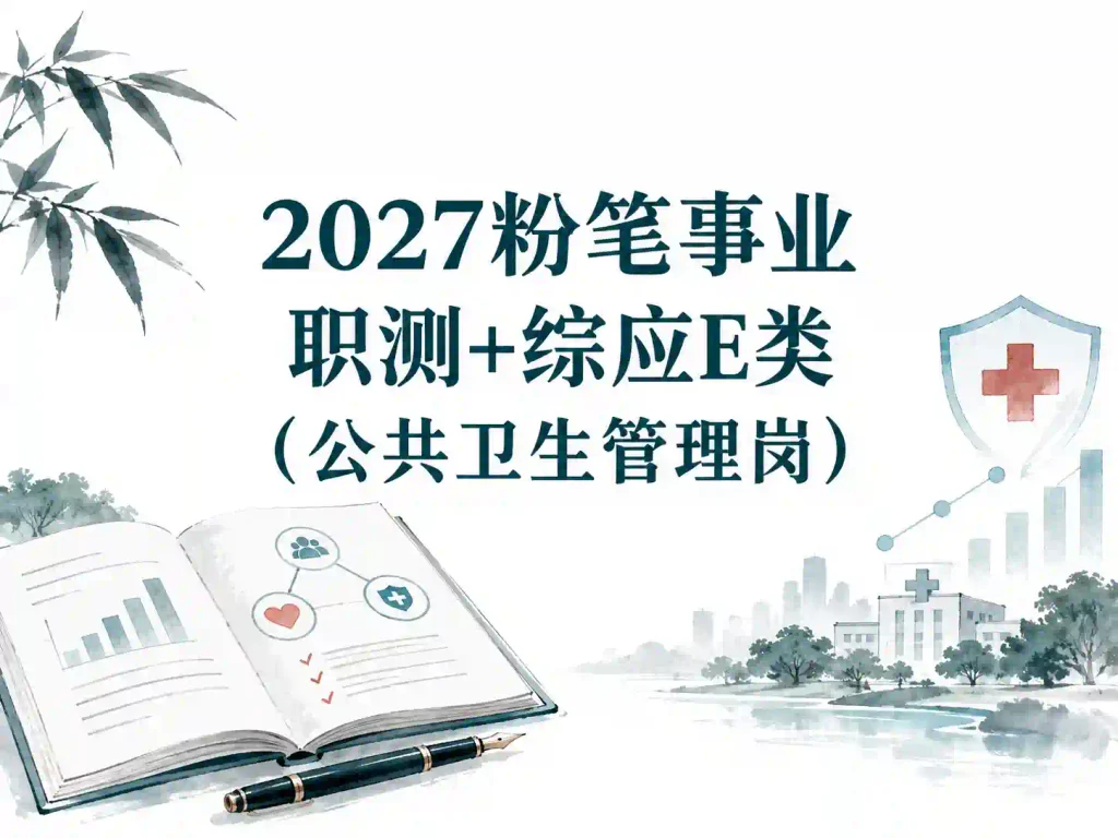 2027粉笔事业职测+综应E类（公共卫生管理岗）
