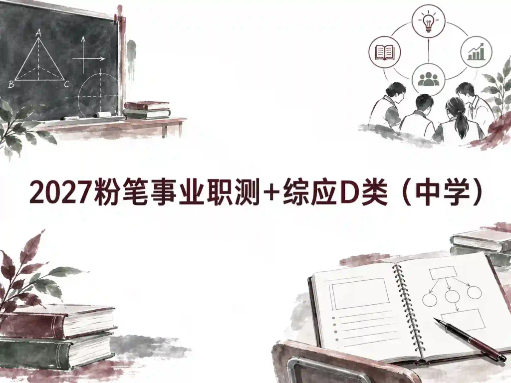 2027粉笔事业职测+综应D类（中学）