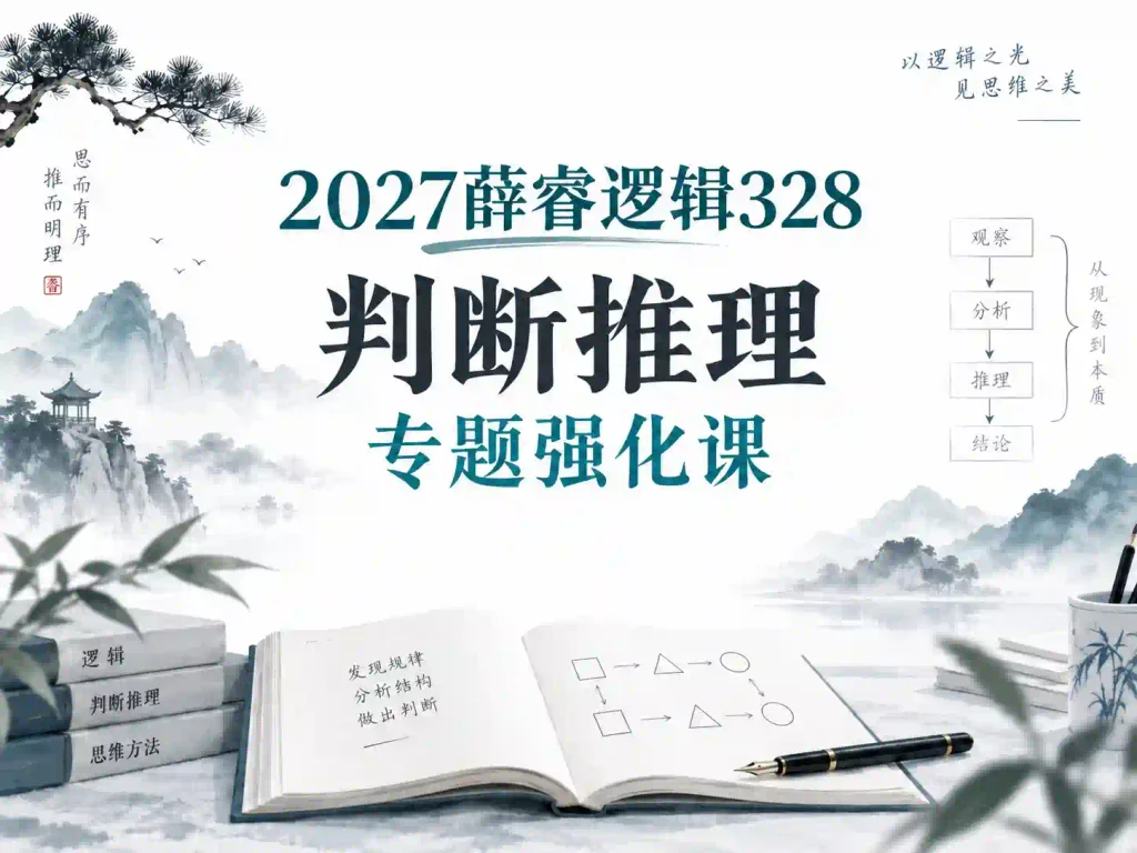 2027薛睿逻辑328判断推理专题强化课