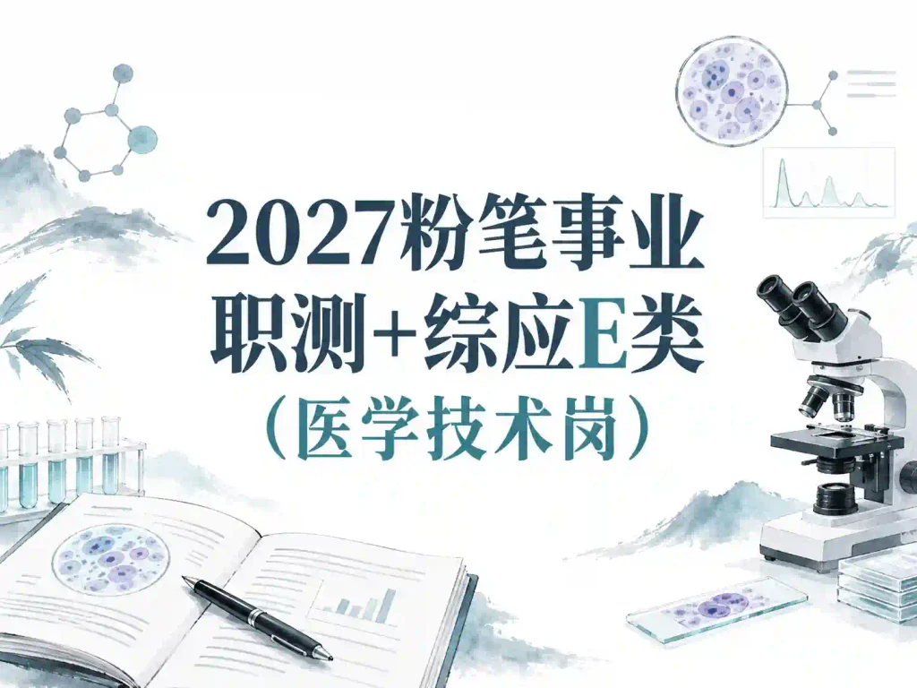 2027粉笔事业职测+综应E类（医学技术岗）