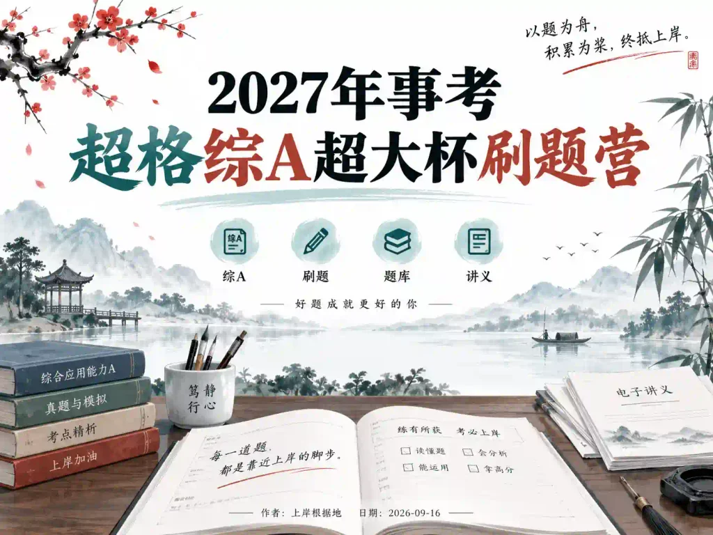 2027年事考超格综A超大杯刷题营